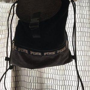 PINK Backpack, with drawstrings & Extra Storage✨